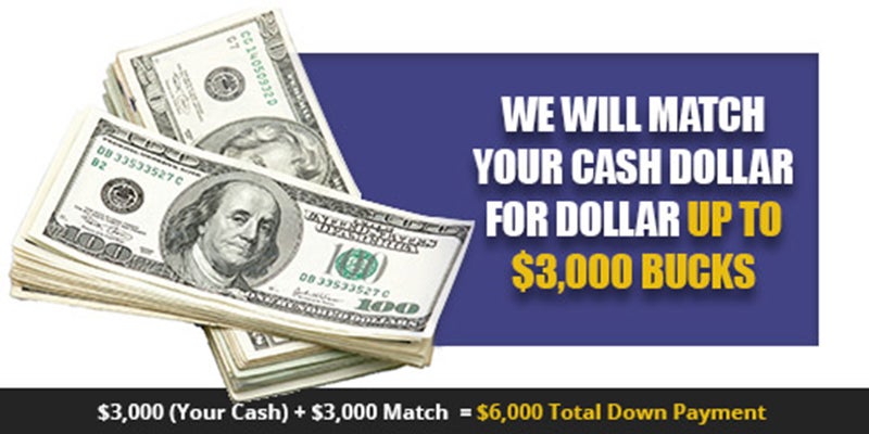 We will match your cash banner