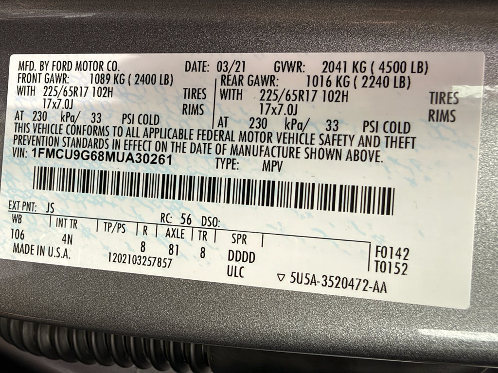 2021 Ford Escape SE
