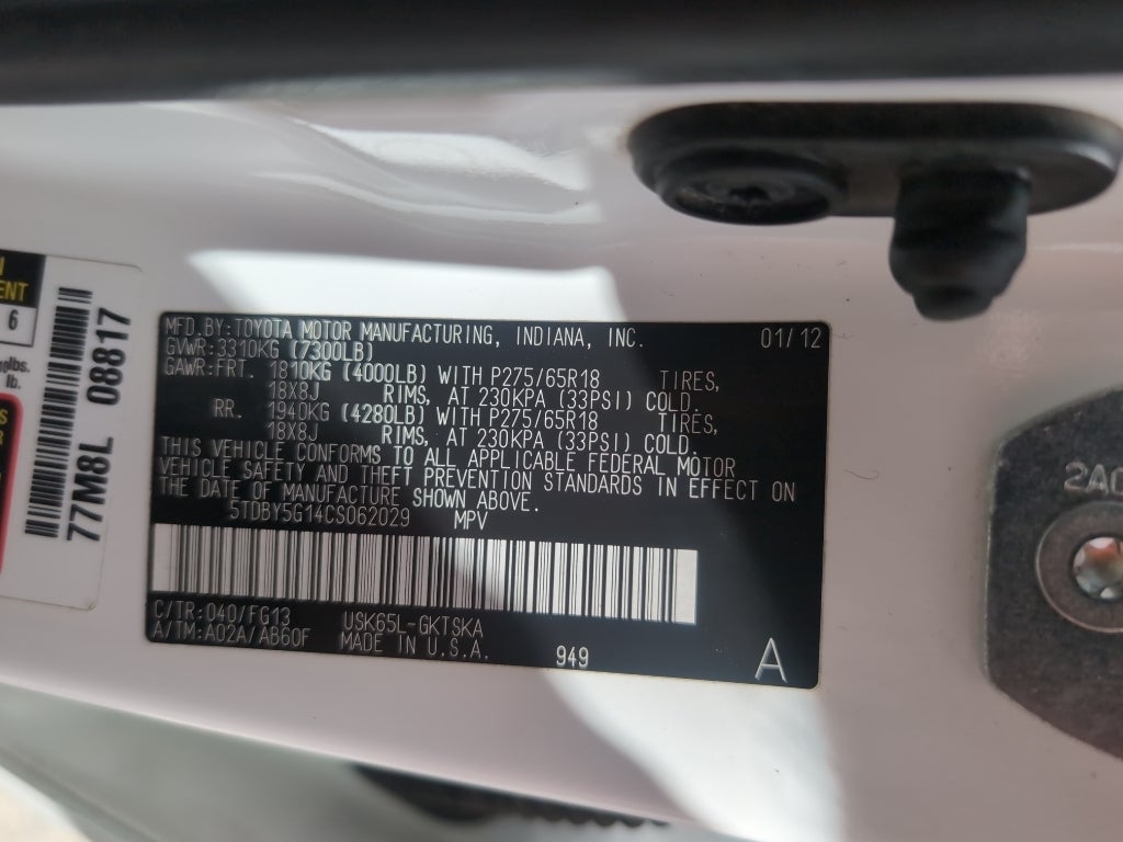 2012 Toyota Sequoia SR5